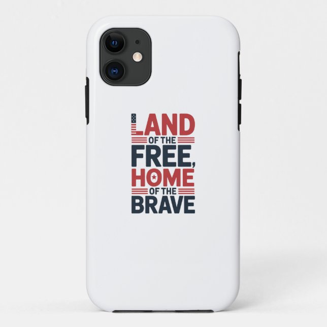 Capa Para iPhone 11 Camisa EUA Terra Livre | Lar dos Bravos (Verso)