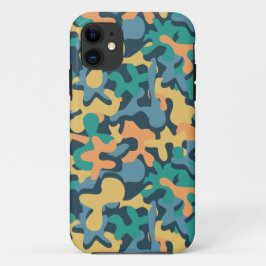 Capa Para iPhone 11 Camo de assinatura arco-íris sem som