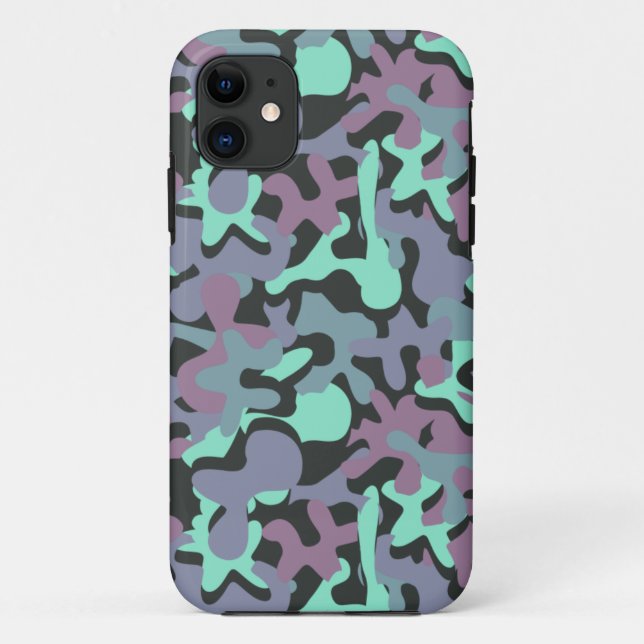 Capa Para iPhone 11 Camo de Assinatura do glacé (Verso)