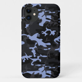 Capa Para iPhone 11 Camo de realces azuis Legal
