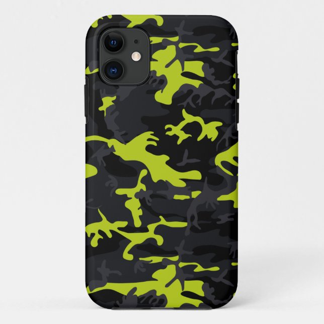 Capa Para iPhone 11 Camo de realces do limão (Verso)