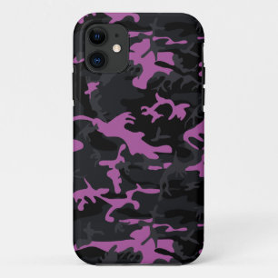 Capa Para iPhone 11 Camo de realces rosa mudo