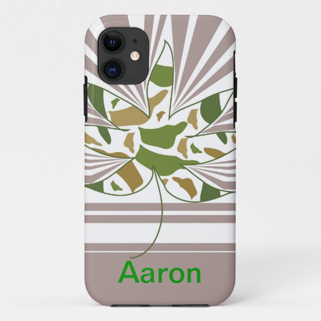 Capa Para iPhone 11 Camo Leaf iPhone (Verso)
