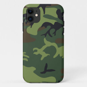 Capa Para iPhone 11 Camo Militar Floresta Verde