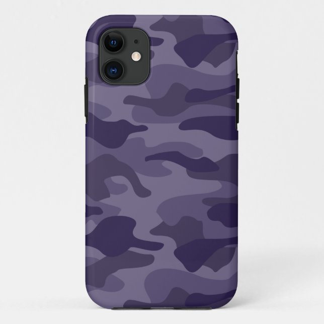 Capa Para iPhone 11 Camo Monocolor de Cyber Grape (Verso)