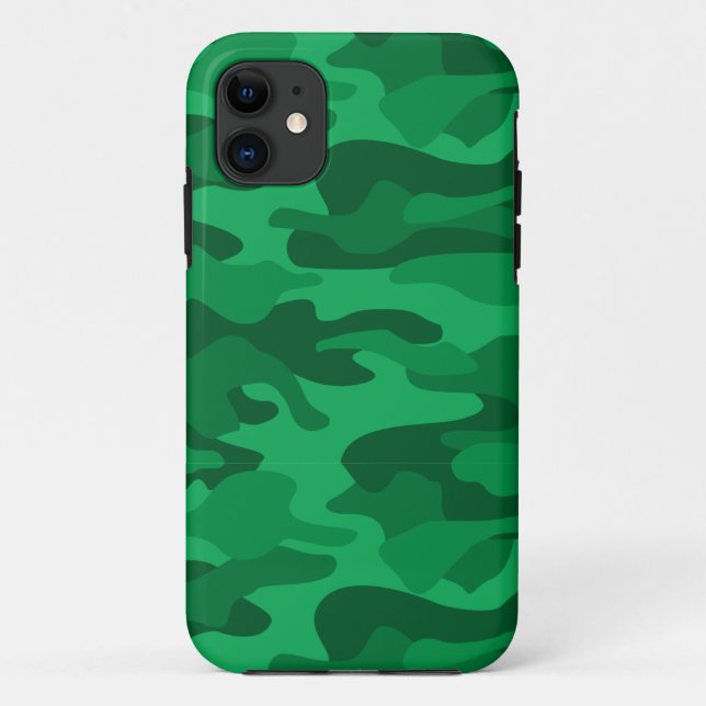 Capa Para iPhone 11 Camo verde-branco espanhol (Verso)