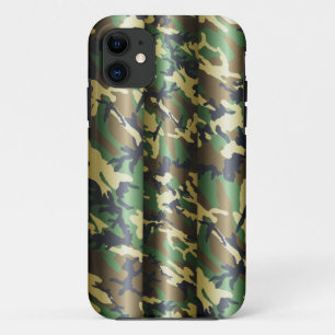 Capa Para iPhone 11 Camo Woodland 3D