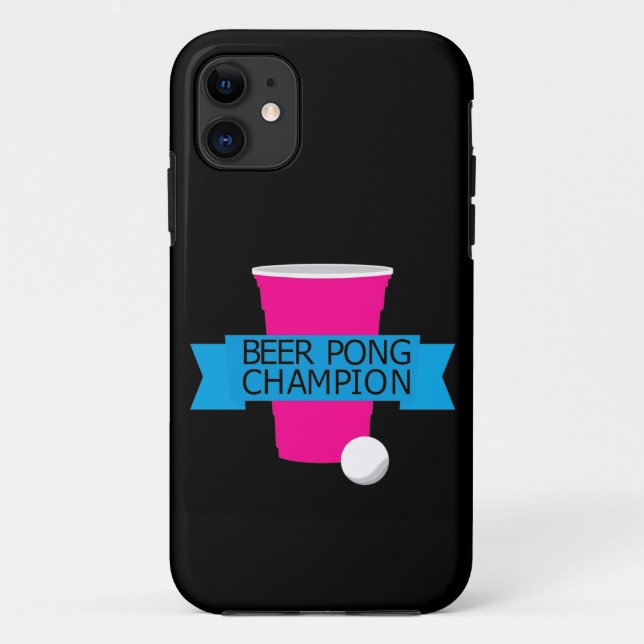Capa Para iPhone 11 campeão de cerveja-pong na faculdade (Verso)