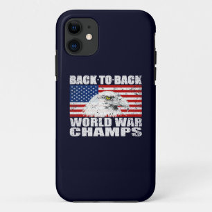 Capa Para iPhone 11 Campeões vestidos vintage Eagle da guerra mundial