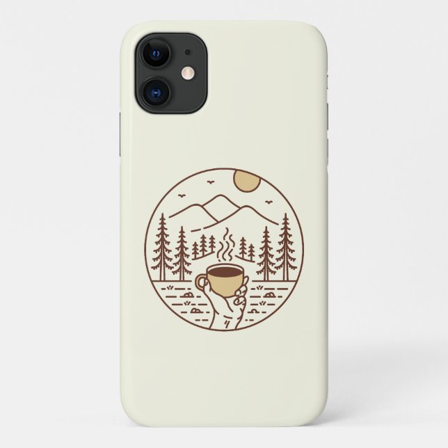 Capa Para iPhone 11 Campo de café e Natureza 2 (Verso)
