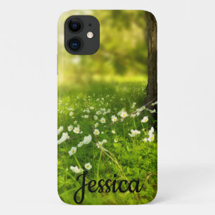 Capa Para iPhone 11 Campo de Flor Solarino Simples e Bonito Personaliz