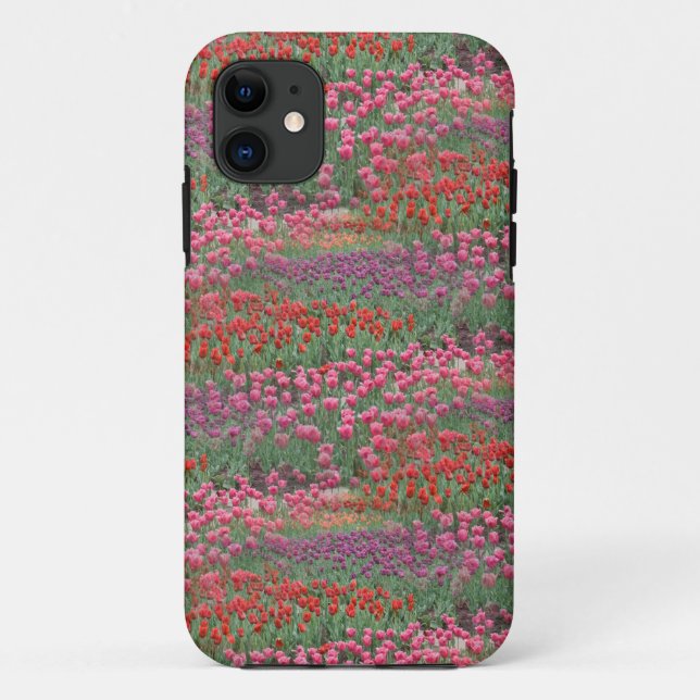 Capa Para iPhone 11 Campo De Tulipas (Verso)