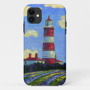 Capa Para iPhone 11 Campos do farol e Lavanda de Pastel