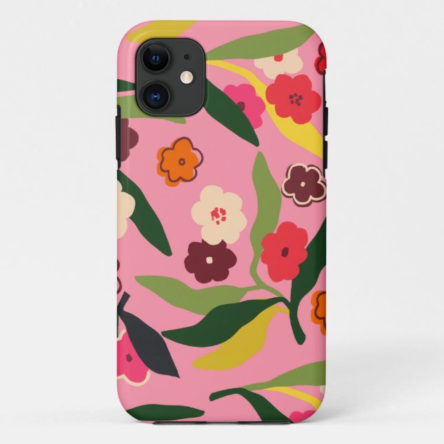 Capa Para iPhone 11 Campos Florais Retroativos (Verso)