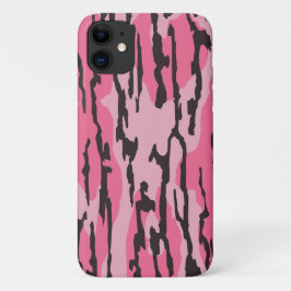 Capa Para iPhone 11 Camuflagem Bottom Lands Rosa para Mulheres e Menin