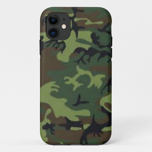 Capa Para iPhone 11 Camuflagem escura (Verso)