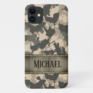 Capa Para iPhone 11 Camuflagem Exército Camuflado Verde Personalizado