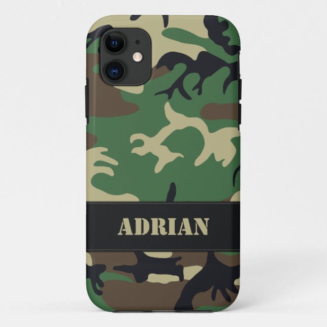 Capa Para iPhone 11 Camuflagem Militar (Verso)