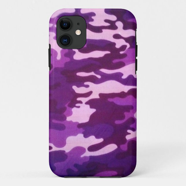 Capa Para iPhone 11 camuflagem roxa (Verso)