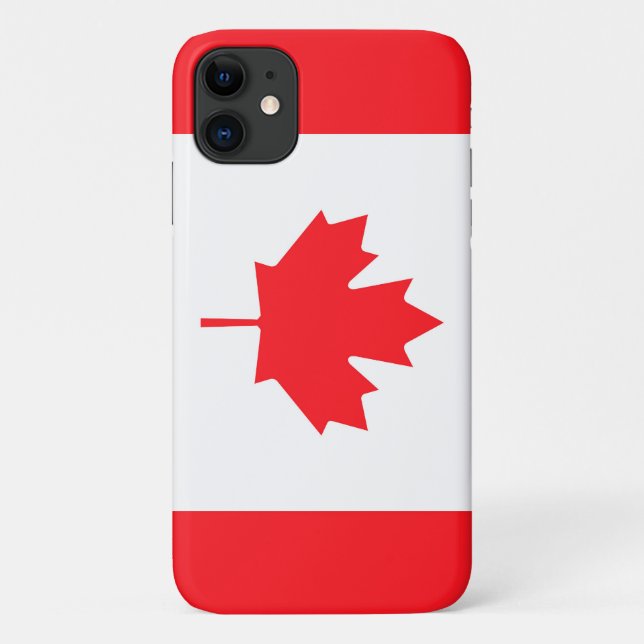Capa Para iPhone 11 Canadian Flag Cell Phone Case (Verso)