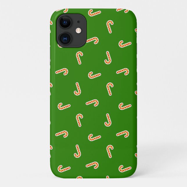 Capa Para iPhone 11 Canas doces vermelhas e amarelas verdes (Verso)