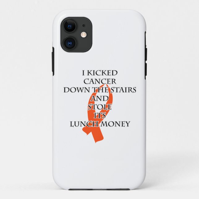 Capa Para iPhone 11 Cancer Bully (Faixa Laranja) (Verso)