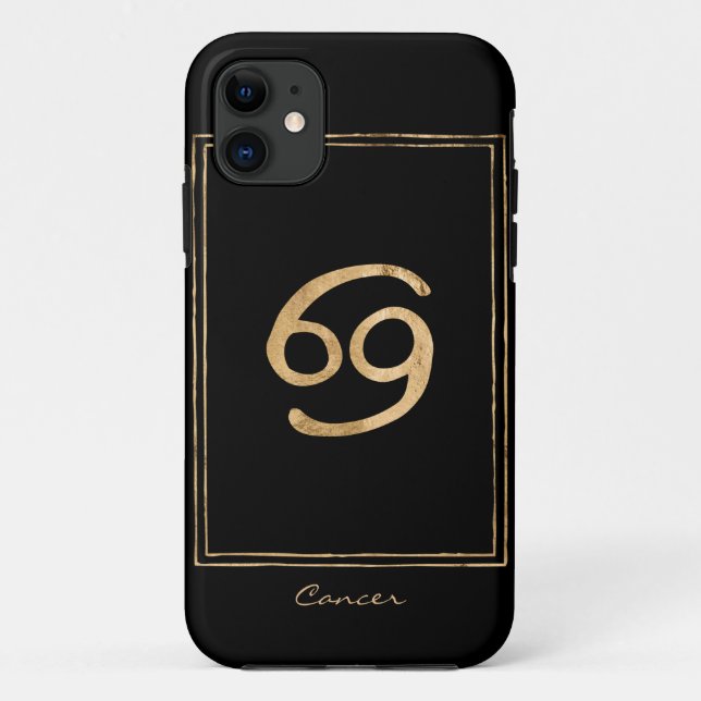 Capa Para iPhone 11 Cancer do caranguejo martelado aniversário de ouro (Verso)