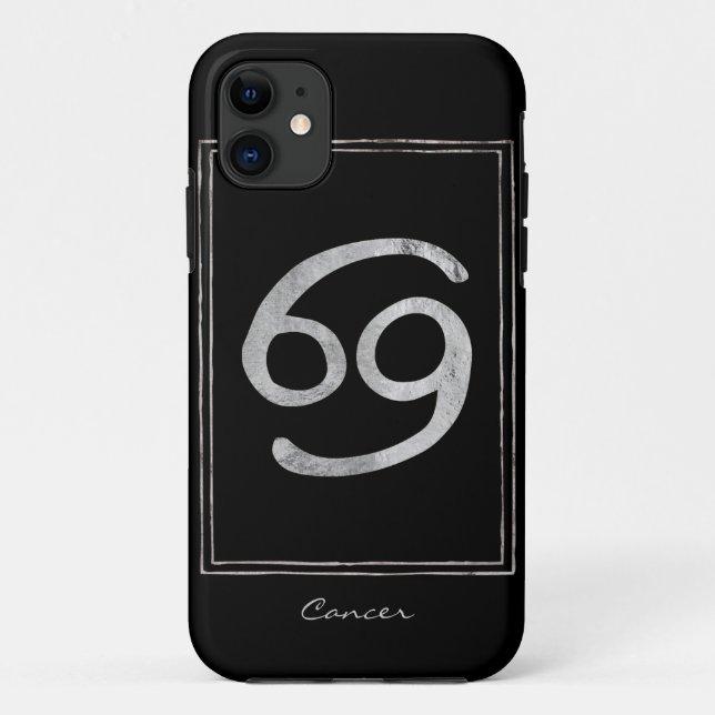 Capa Para iPhone 11 Cancer do caranguejo martelado aniversário do zodí (Verso)