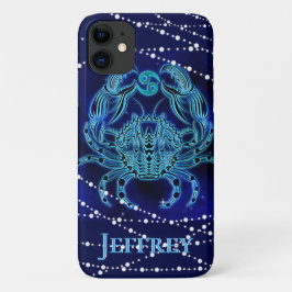 Capa Para iPhone 11 Cancer no azul escuro II
