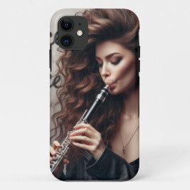 Capa Para iPhone 11 Cancer Zodiato Músico Clarinet