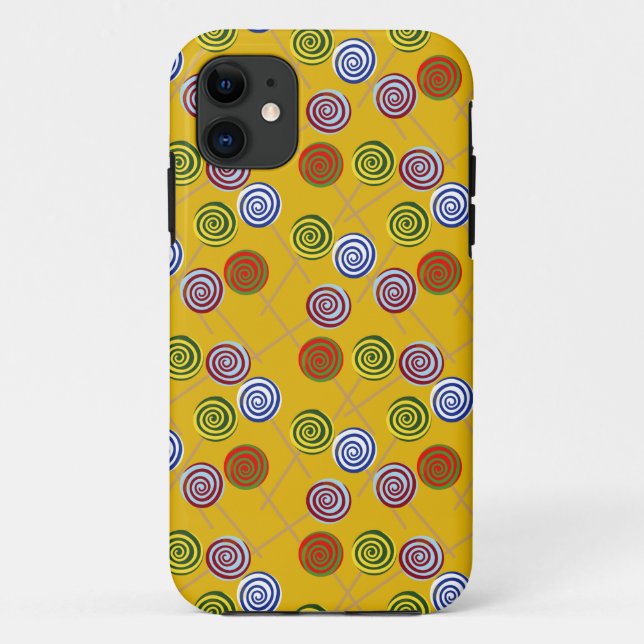 Capa Para iPhone 11 Candy pattern | Lollies pattern | lollipop 15 (Verso)