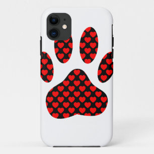 Capa Para iPhone 11 Caneta De Cães Impressa Com Corações