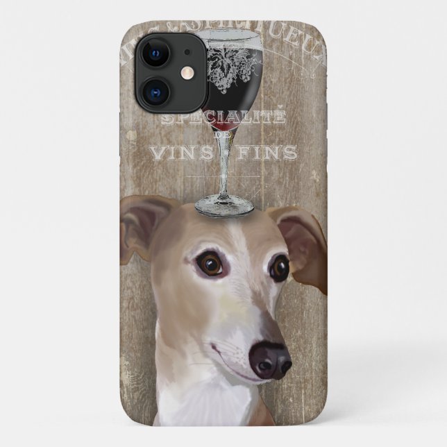 Capa Para iPhone 11 Cão Au Vin Greyhound (Verso)