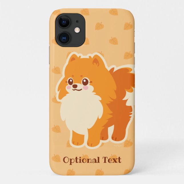 Capa Para iPhone 11 Cão Cawaii Pomerânia (Verso)