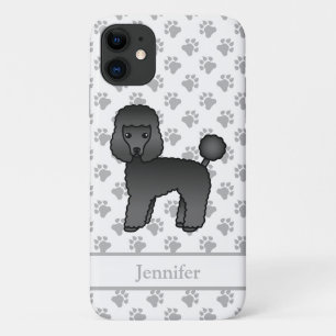 Capa Para iPhone 11 Cão e nome do desenho animado de chiclete preto