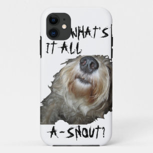 Capa Para iPhone 11 Cão "O QUE É ELE TODO O A-SNOUT?" caso do iPhone