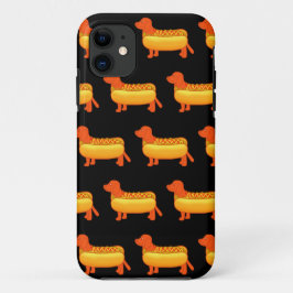 Capa Para iPhone 11 Cão Quente Adorável Dachshund