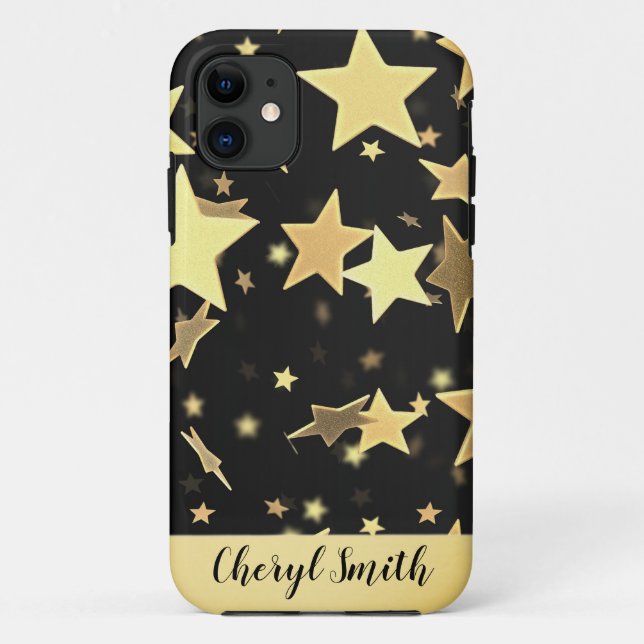 Capa Para iPhone 11 Capa de iPhone 11 Estrelas Douradas (Verso)
