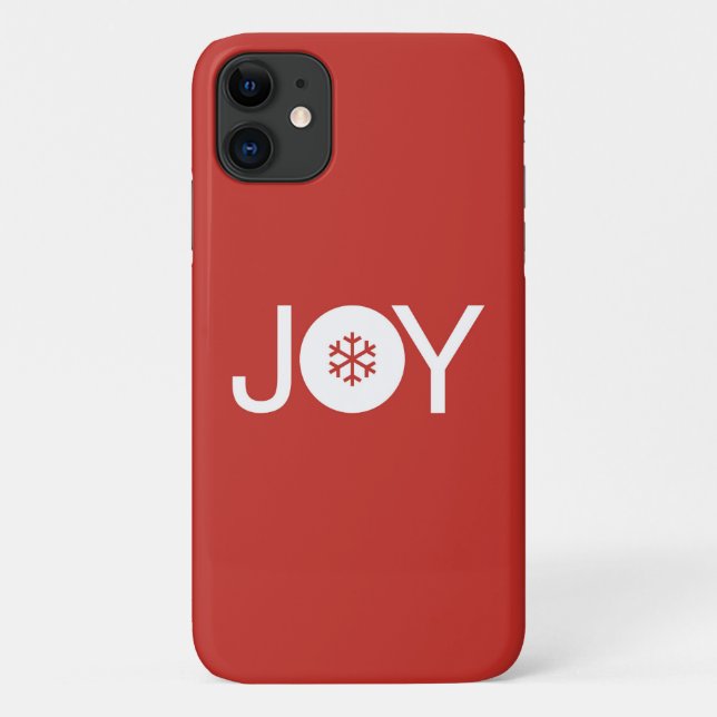 Capa Para iPhone 11 Capa de iPhone 11 Vermelho Natal Alegria (Verso)