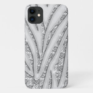 Capa Para iPhone 11 Capa de iphone 4 de Diamante Branco de Zebra Strip