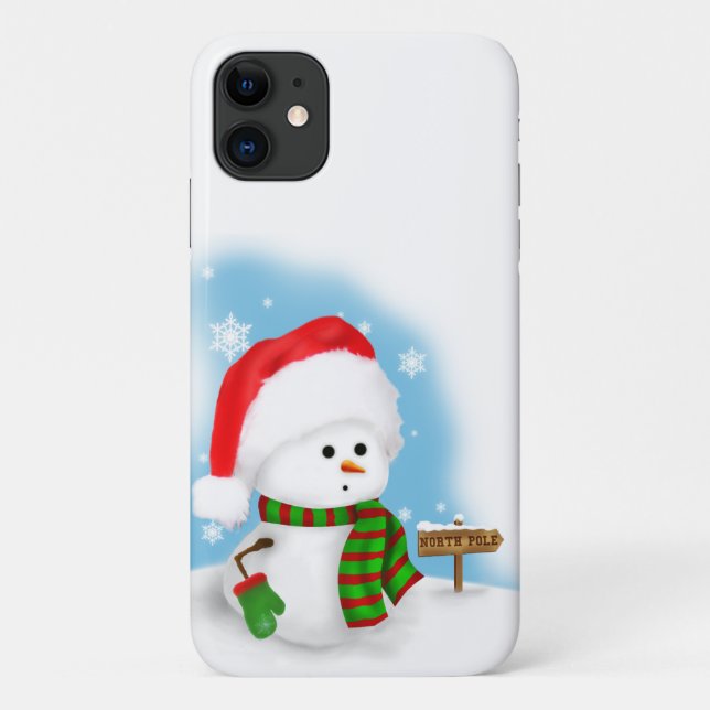 Capa Para iPhone 11 Capa de iphone 4 pequeno do boneco de neve (Verso)