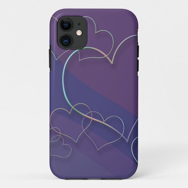 Capa Para iPhone 11 Capa de iPhone 5 Corações Ligados (Verso)