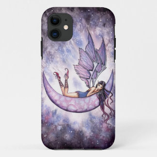 Capa Para iPhone 11 Capa de iPhone 5 Fada Violeta e Lua
