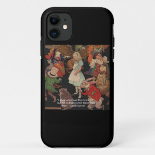 Capa Para iPhone 11 Capa de iPhone 5 Lewis Carroll & Citação de Mudanç