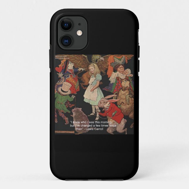 Capa Para iPhone 11 Capa de iPhone 5 Lewis Carroll & Citação de Mudanç (Verso)