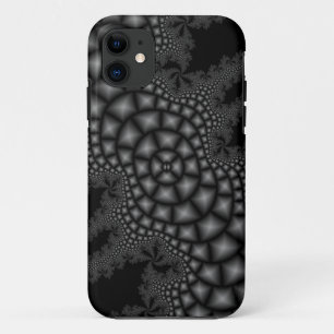 Capa Para iPhone 11 capa de iphone arte fractal preto e branco