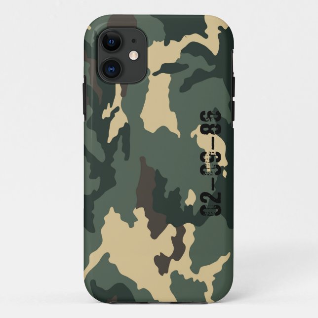 Capa Para iPhone 11 Capa de iPhone Camouflage Muster (Verso)