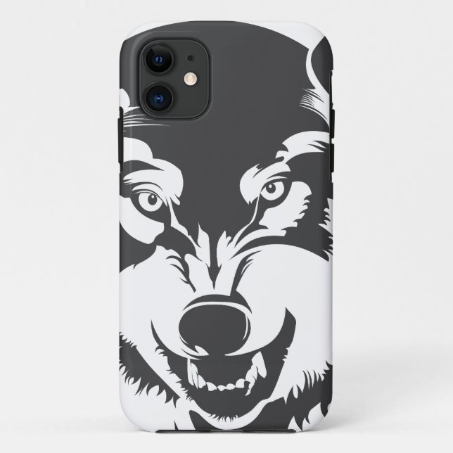 Capa Para iPhone 11 Capa de iPhone Case-Mate Cabeça de Lobo (Verso)