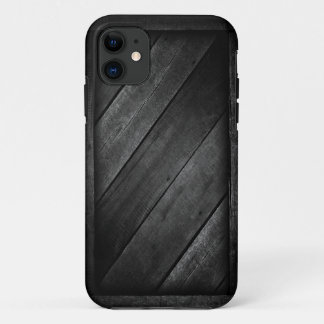 Capa Para iPhone 11 Capa de iPhone com padrão de madeira preta