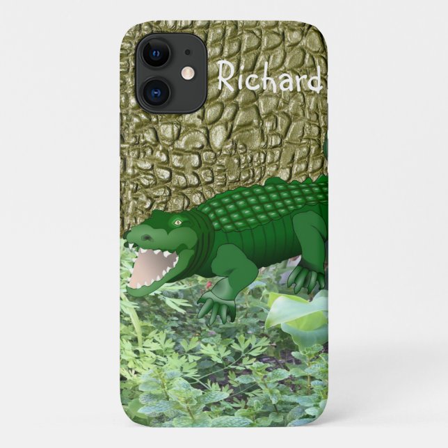 Capa Para iPhone 11 Capa de Iphone de Jacaré (Verso)
